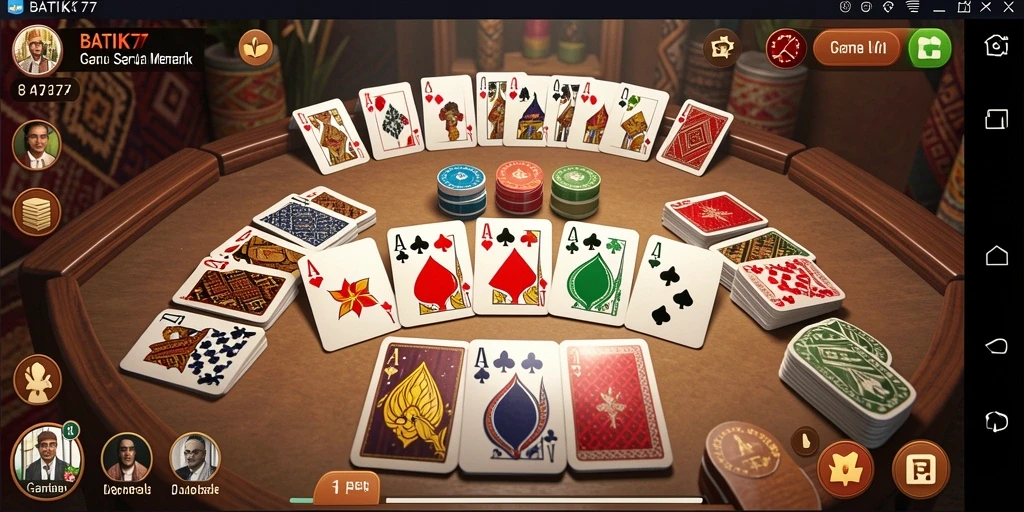 Screenshot gameplay Gaple dari BATIK77 yang seru dan penuh strategi.
