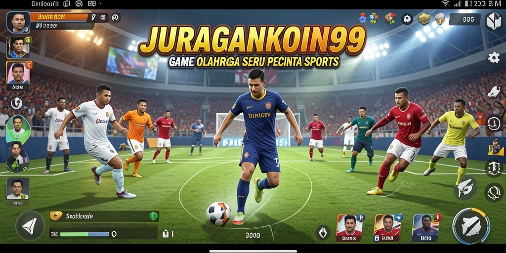 Screenshot gameplay JURAGANKOIN99 menunjukkan aksi olahraga yang intens dan menarik.