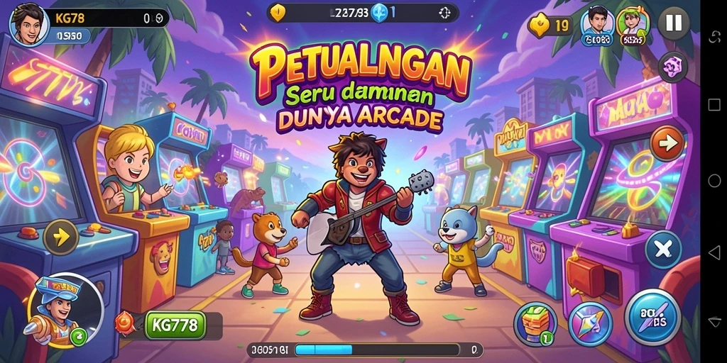Screenshot menunjukkan aksi seru dari gameplay arcade KG778.