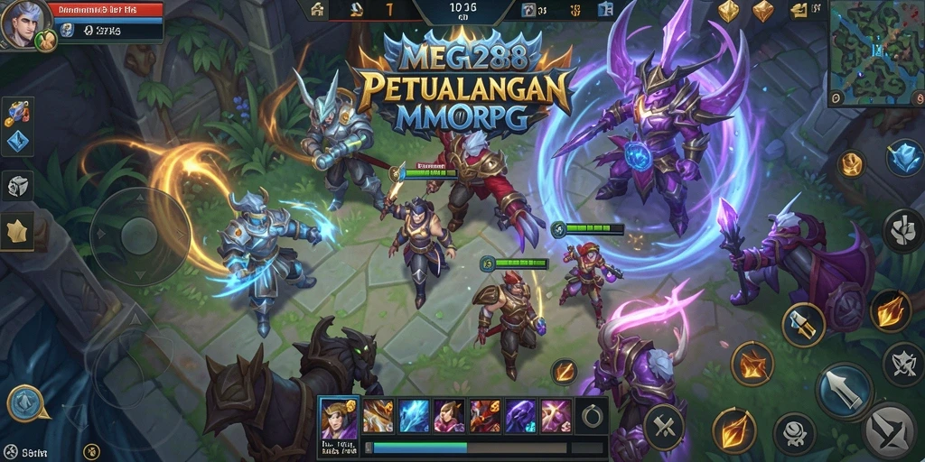 Tampilan gameplay megah MEGA288 dalam dunia MMORPG.