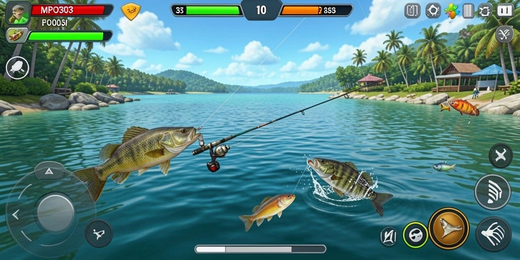 Tampilan gameplay MPO303 yang memukau dengan ikan beraneka ragam.