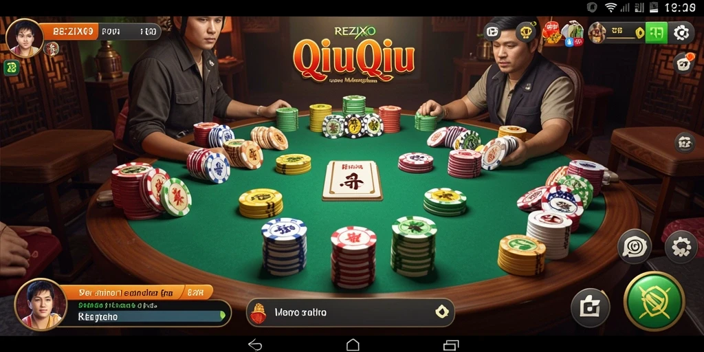 Tampilan permainan QiuQiu yang menarik dan menantang di REZIXO.
