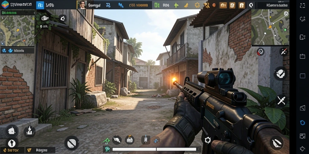 Tampilan gameplay SVIP6 dengan aksi menembak yang mendebarkan.